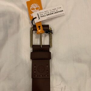 Timberland Brown Leather Belt for Men NWT